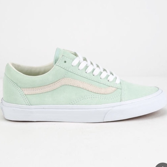 vans old skool mint grey